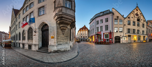 Panorama of Tallinn Old Town in the Morning, Tallinn, Estonia