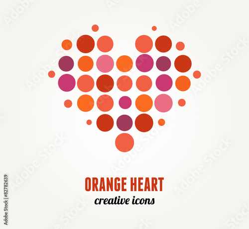 Vector red heart