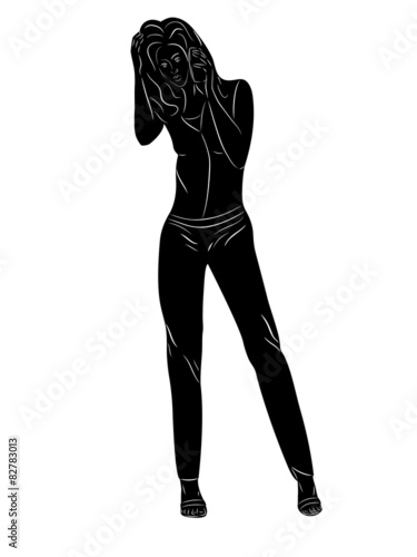 silhouette girl with phone