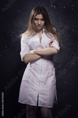 Crazy bloody nurse photo