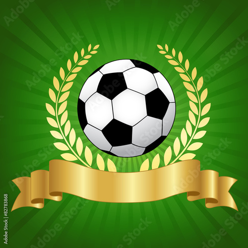 Soccer championship design with football