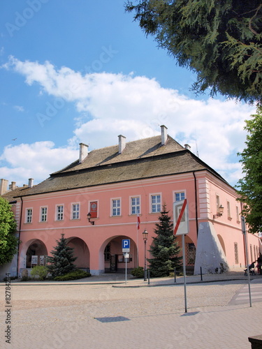 The town hall of Opatow, Poland