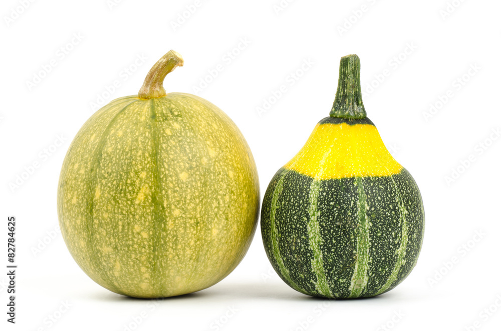 Colorful pumpkins on white background Colorful pumpkins on white background