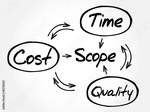 Project management process, business concept