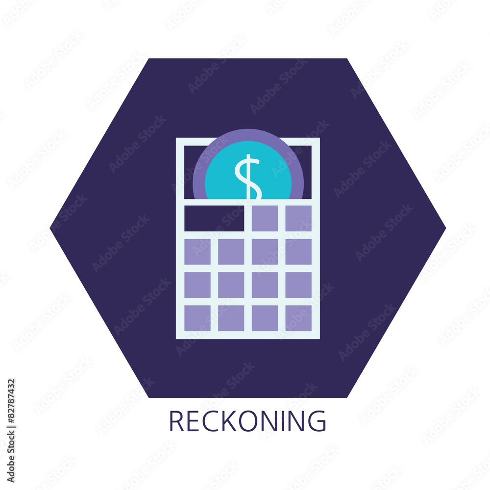Calculator flat icon concept Calculator flat icon concept