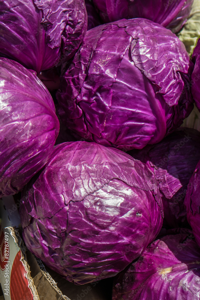 Red cabbage in market
Red cabbage in market