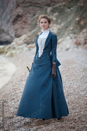 Romantic portrait of young beautiful lady