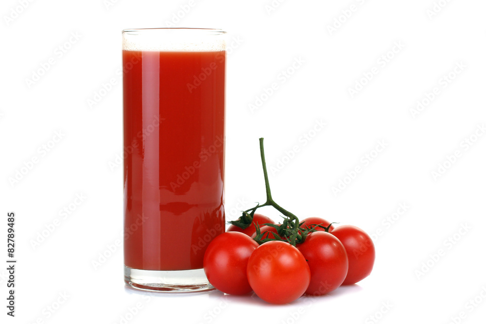 Tomato juice isolated on white background Tomato juice isolated on white background