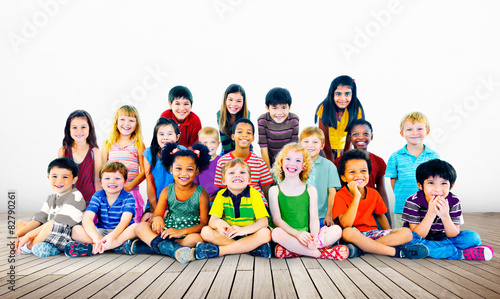 Children Kids Cheerful Childhood Diversity Concept