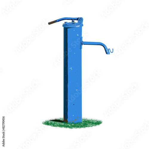 Water pump/ Old water pump illustration on white background