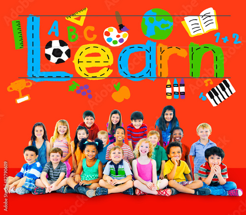 Children Kids Cheerful Childhood Diversity Concept