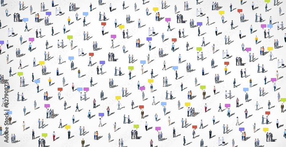 Crowded People Communication Connection Concept Crowded People Communication Connection Concept