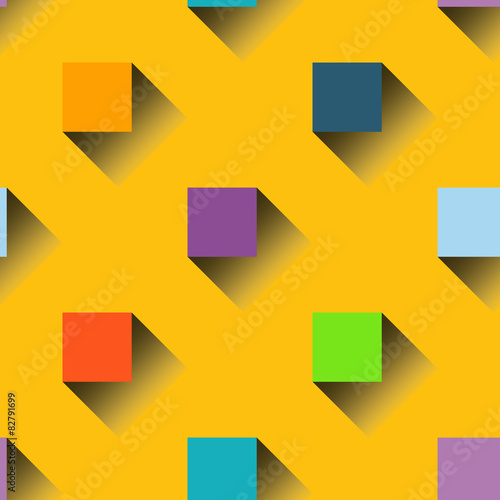 Vector seamless pattern background with colorful squares photo