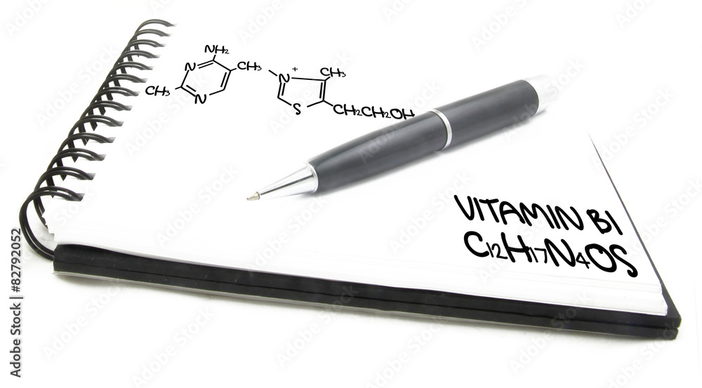 Chemical formula of Vitamin B1 Chemical formula of Vitamin B1