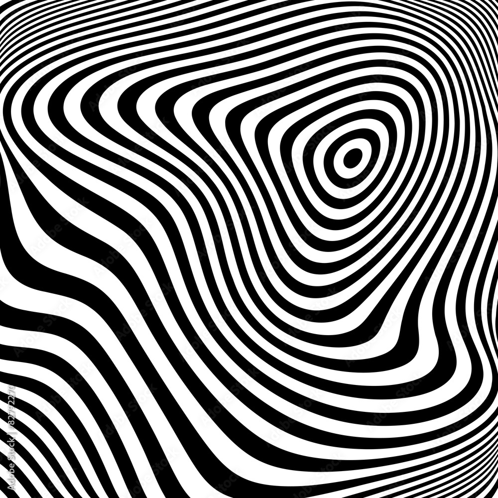 Design monochrome ellipse movement illusion background Design monochrome ellipse movement illusion background