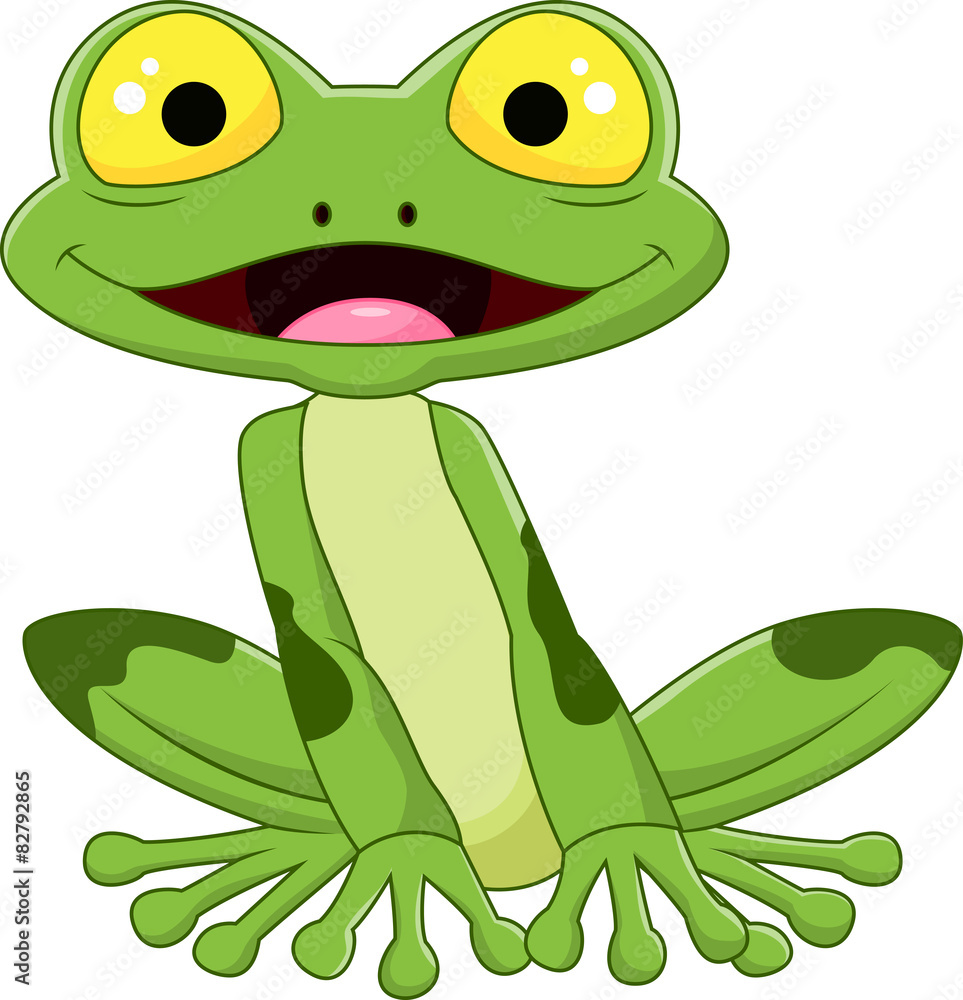 Fototapeta premium Cartoon smile frog