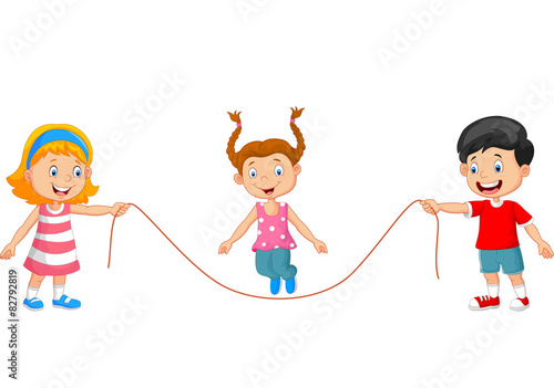 Playing jump rope