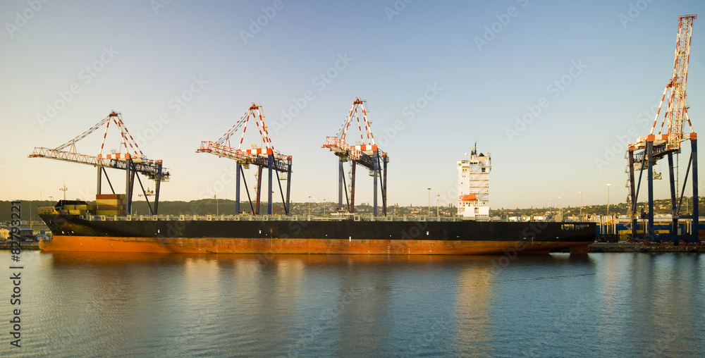 Fototapeta premium container operation in port, Durban, South Africa