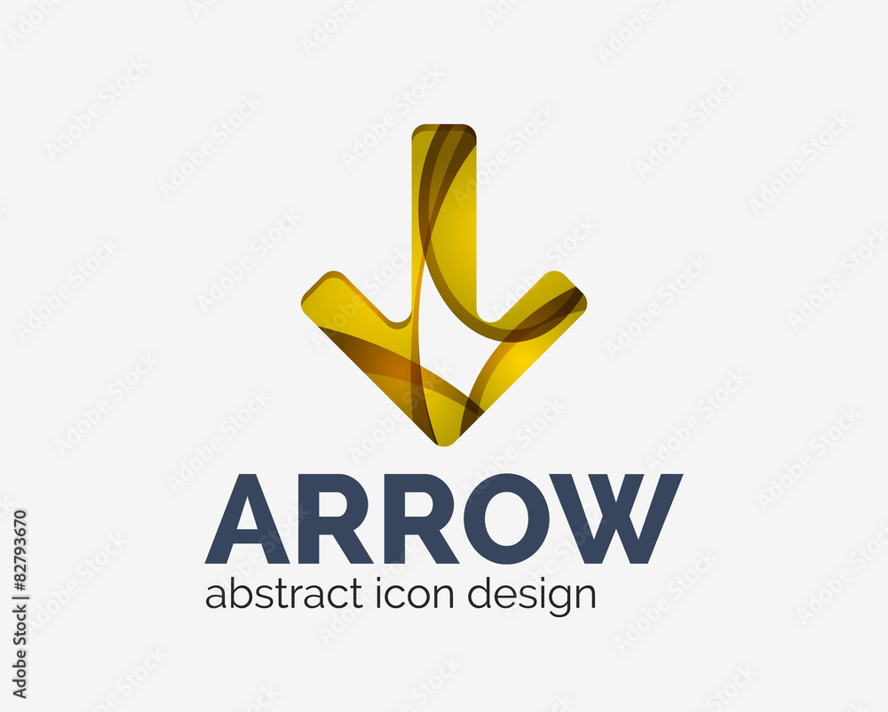 Clean moden wave design arrow logo Clean moden wave design arrow logo