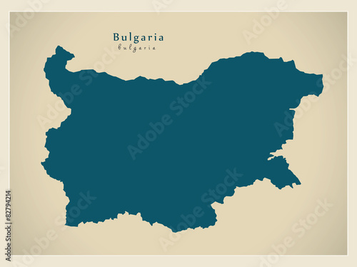 Photo Modern Map - Bulgaria BG