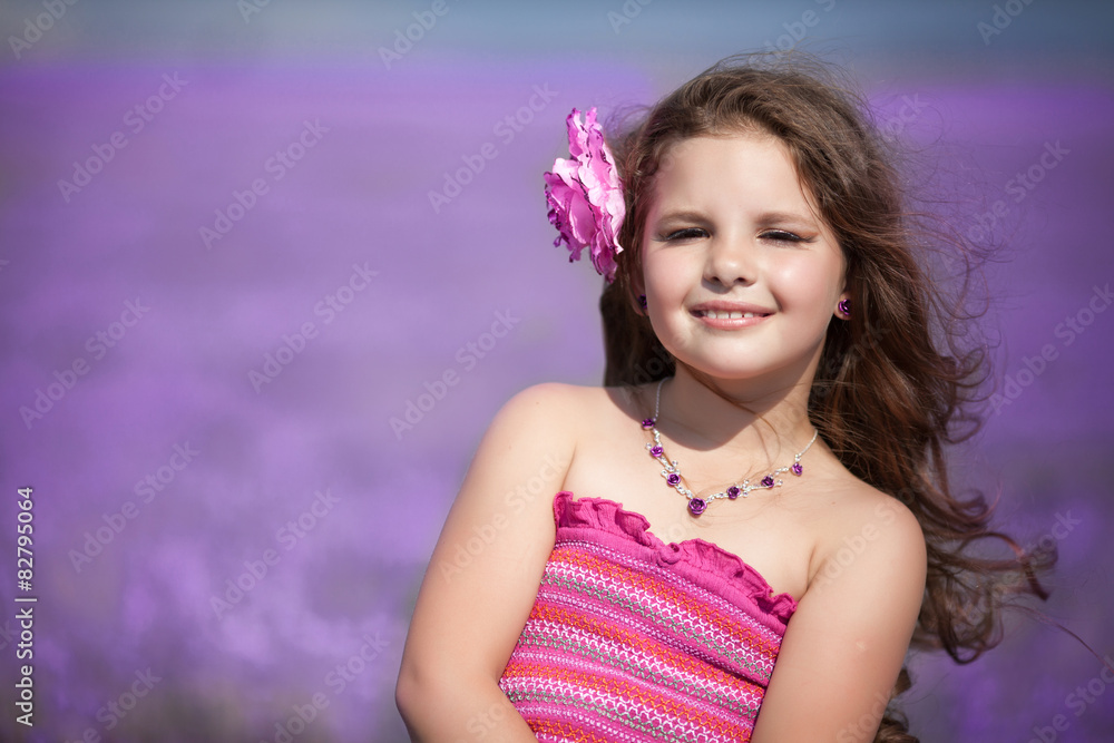 cute little girl lavender field outdoor portrait cute little girl lavender field outdoor portrait