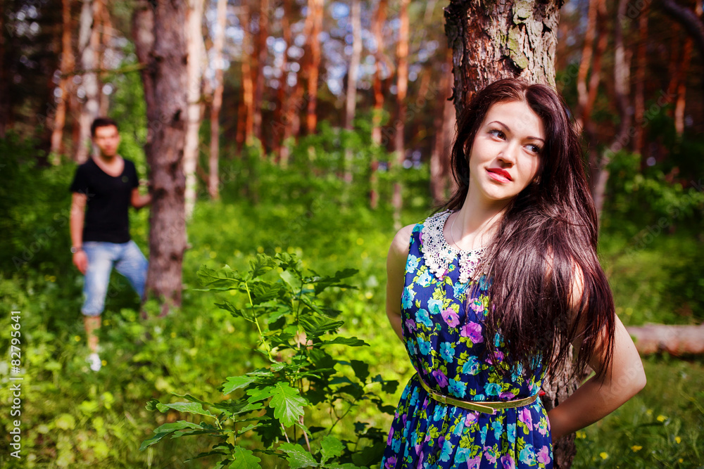Fototapeta premium Young couple in love