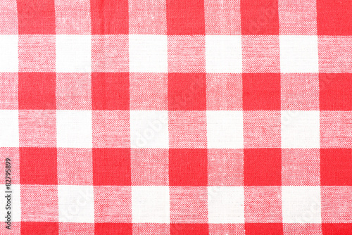 Squared napkin close up