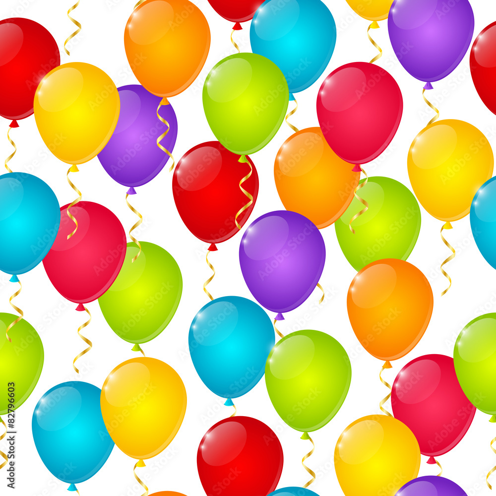 Seamless pattern with color balloons Seamless pattern with color balloons