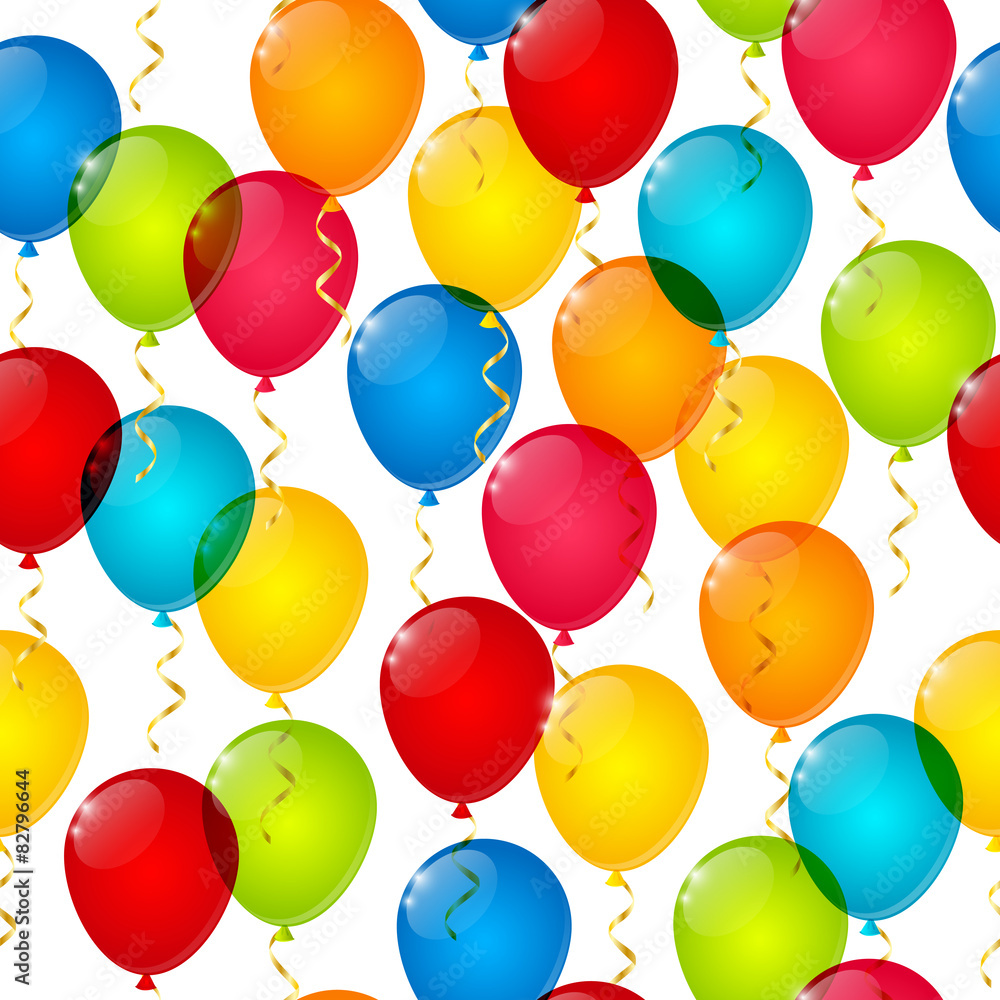 Seamless pattern with color balloons Seamless pattern with color balloons