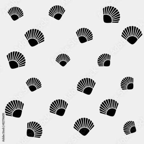 minimalistic vector holiday pattern  shell