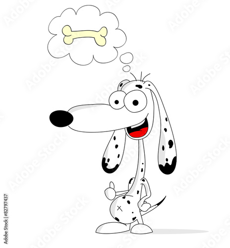 cane, mascotte, animale, personaggio, fame