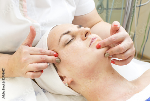 massage and facial peels at the salon cosmetics