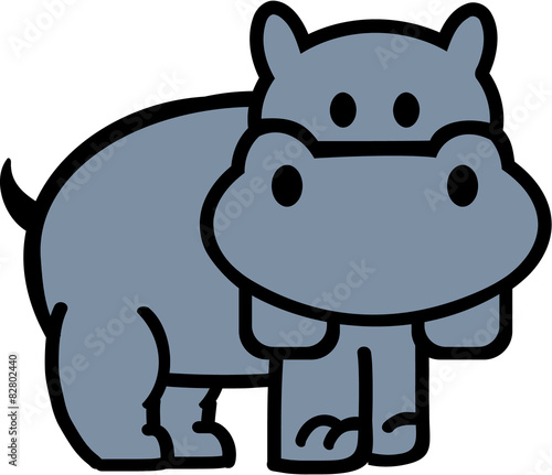 Cartoon hippo