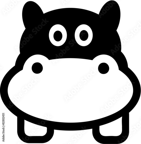 Cute hippo head