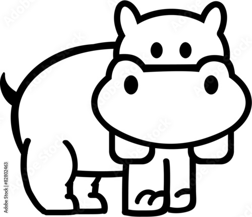 Hippo Outline comic