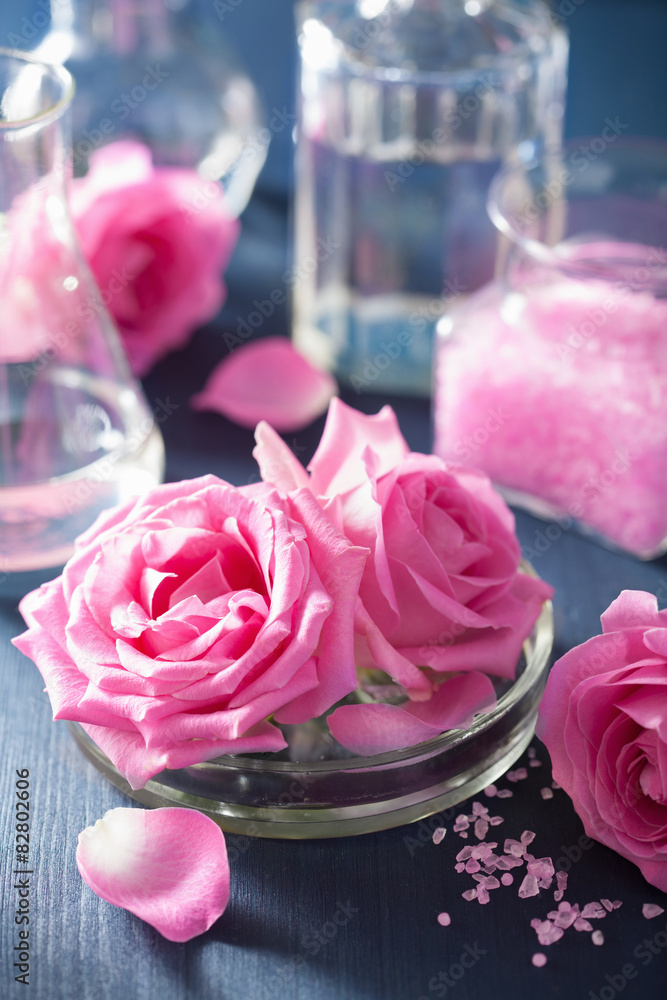 alchemy and aromatherapy set with rose flowers salt and chemical alchemy and aromatherapy set with rose flowers salt and chemical