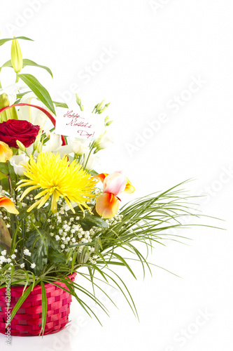 Basket with flowers for Mother day