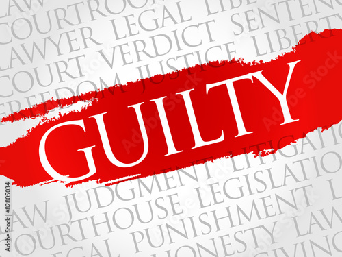 Guilty word cloud concept