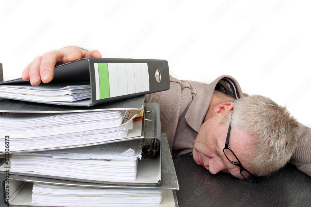 Obraz premium schlafen am Arbeitsplatz
