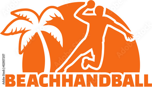 Beachhandball Palm and player