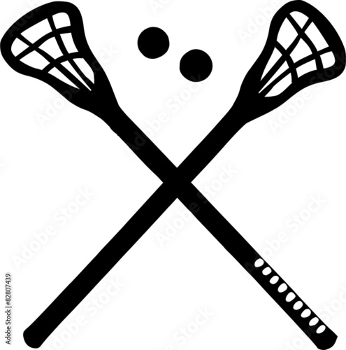 Crossed Lacrosse Sticks