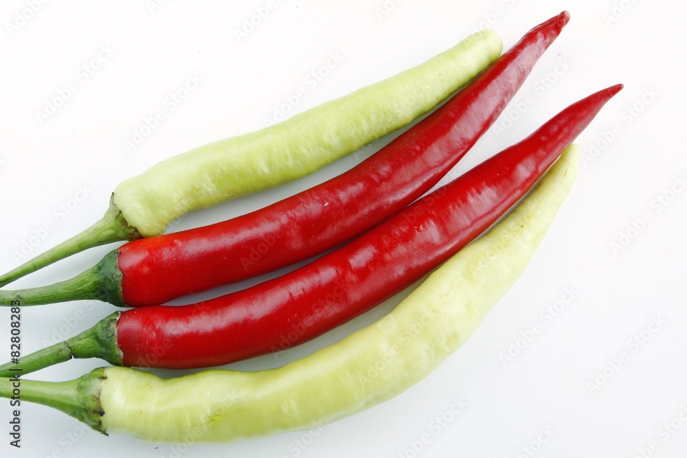 spicy chilli isolated on white background
