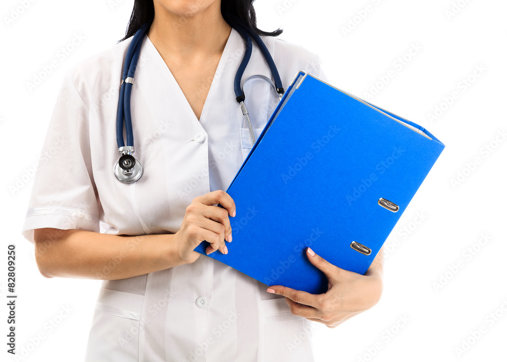 Doctor woman on a white background Doctor woman on a white background