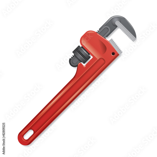 Pipe Wrench - Vector Illustration