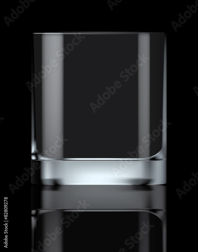 Empty drinking glass transparent vector