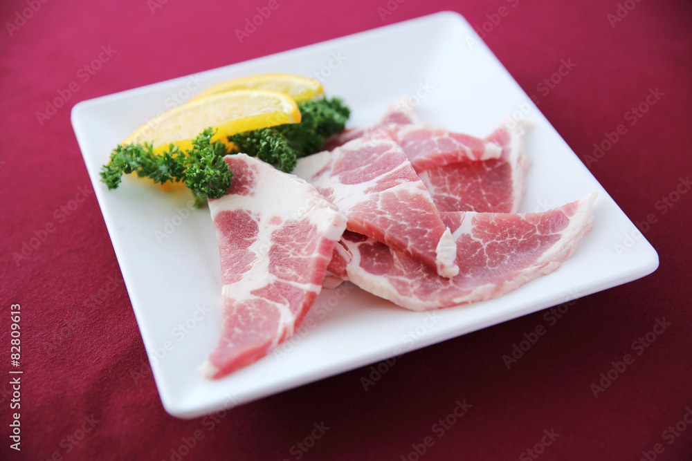 Raw pork Raw pork