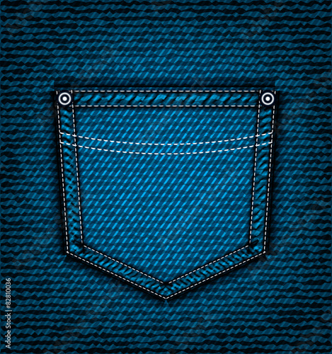 Denim jeans pocket vector part of clothes