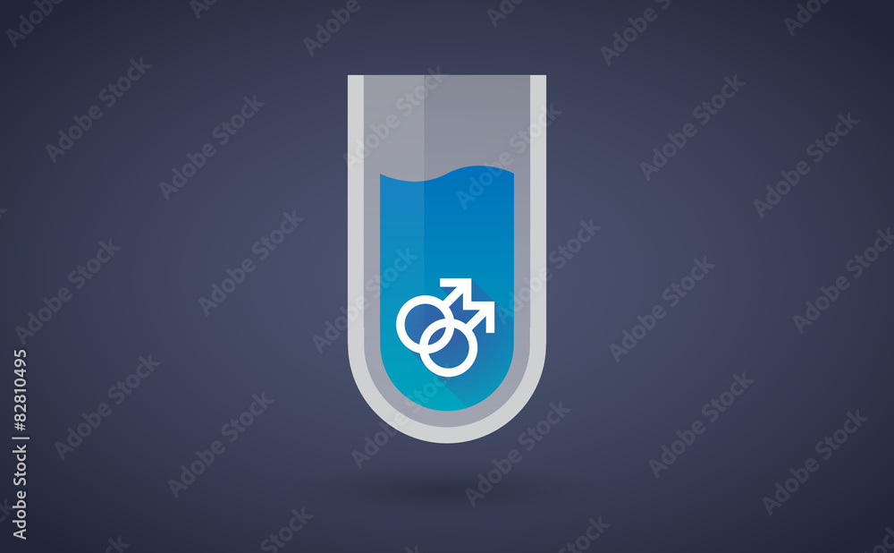 Blue chemical test tube icon with a male gay sign Stock Vector | Adobe Stock