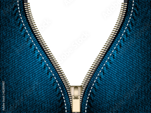 Denim jeans open zipper vector part of clothes