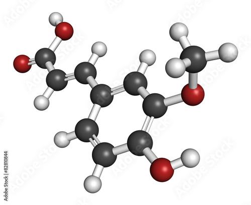 Hydroxycitric acid  (HCA, hydroxycitrate) molecule.  photo